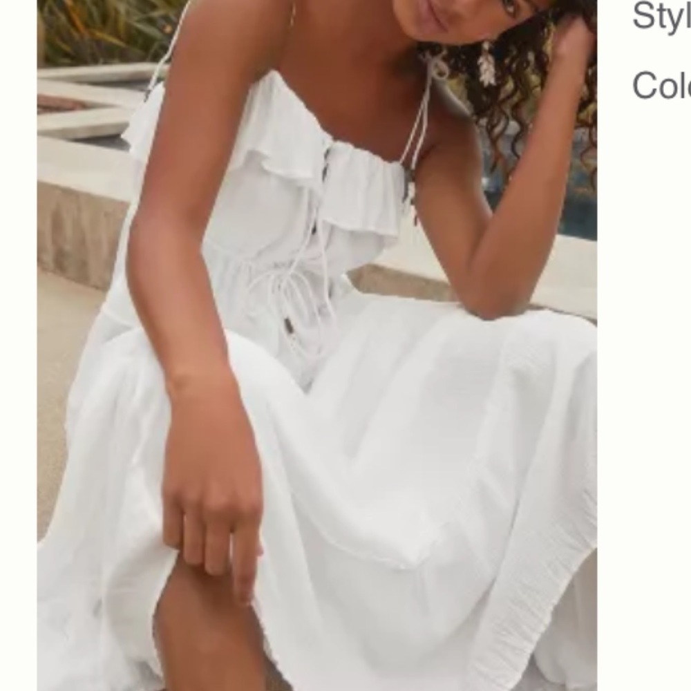 ANTHROPOLOGIE Tiered A Line White Sleeveless Dress Size M NEW - Picture 3 of 12